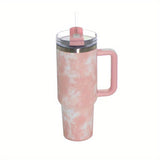Vacuum Insulated 40 oz Stainless Steel Tumbler with Handle - BPA-Free, Shatterproof Travel Mug for Hot/Cold Drinks, Perfect Outdoor Gift