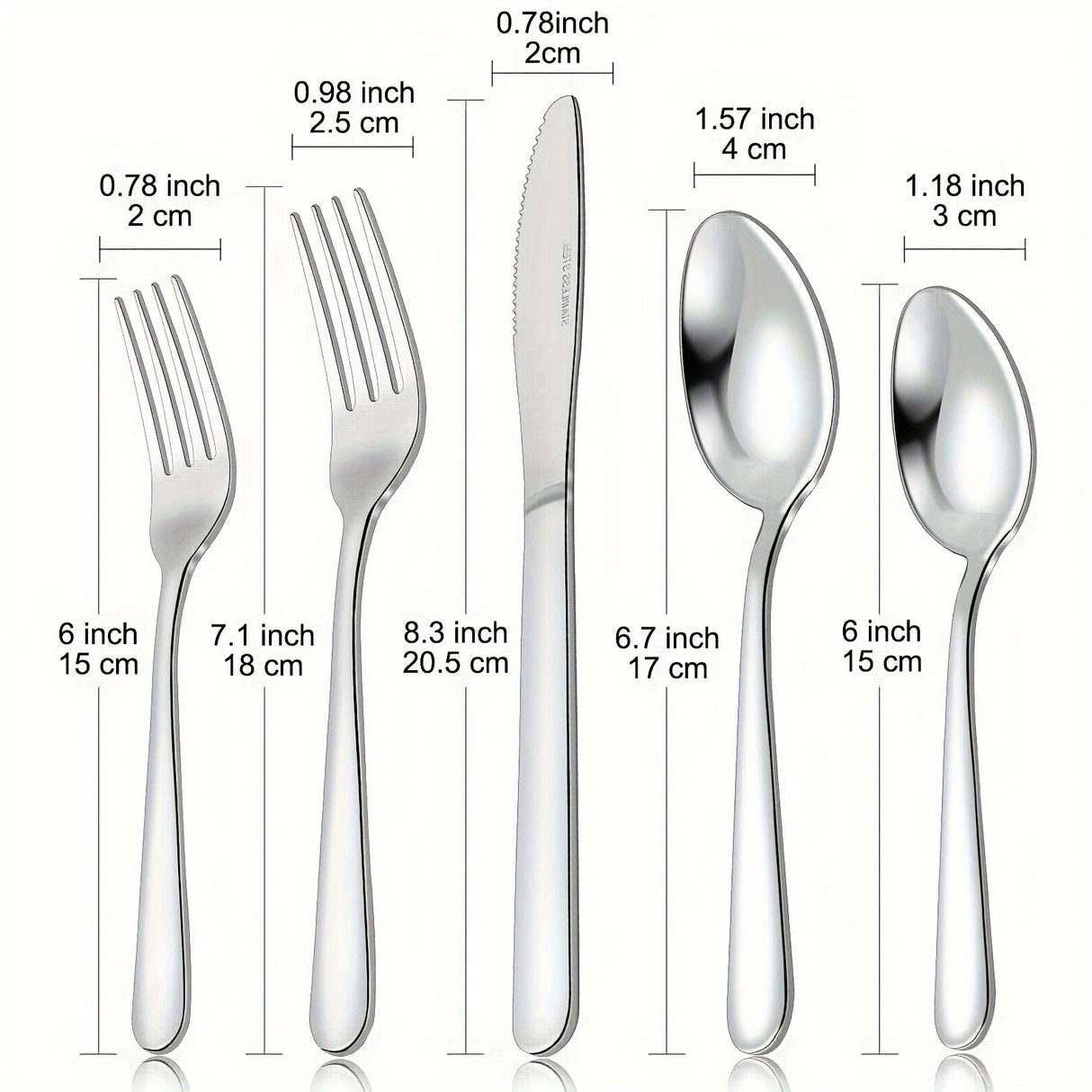 40/60pcs Stainless Steel Silverware Set, Western Food Utensils, Dinner, Supplies Including Knives, Forks, Spoons, Restaurants, Hotels, Family Birthday, Wedding, Outdoor Events, Independence Day, Christmas Party Gifts, Can Be
