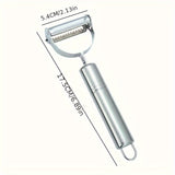 1-3pc, 2 In 1 Stainless Steel Vegetable Peeler, Julienne Cutter, Slicer, Shredder, Scraper, Fruit, Potatoes, Carrot, Cucumber, Kitchen, Home Staple, Housewarming Gift