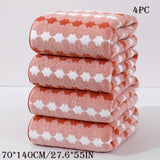 4-Pack Space-Themed Bath Towel Set, Quick-Dry Absorbent Towels, 27.6x55 inches, 300gsm, for Pool Party, School, Camping, Modern Geometric Pattern, Rectangular, High Absorbency, Knitted Fabric, Home Bathroom Essentials