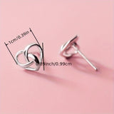 Celtic Heart Knot Earrings for Women Mini Small Stud Earrings Daily Casual Simple Accessories