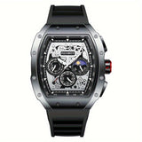 Foxbox Men's Waterproof Quartz Wristwatch, Date Sport Silicone Wrist Watches