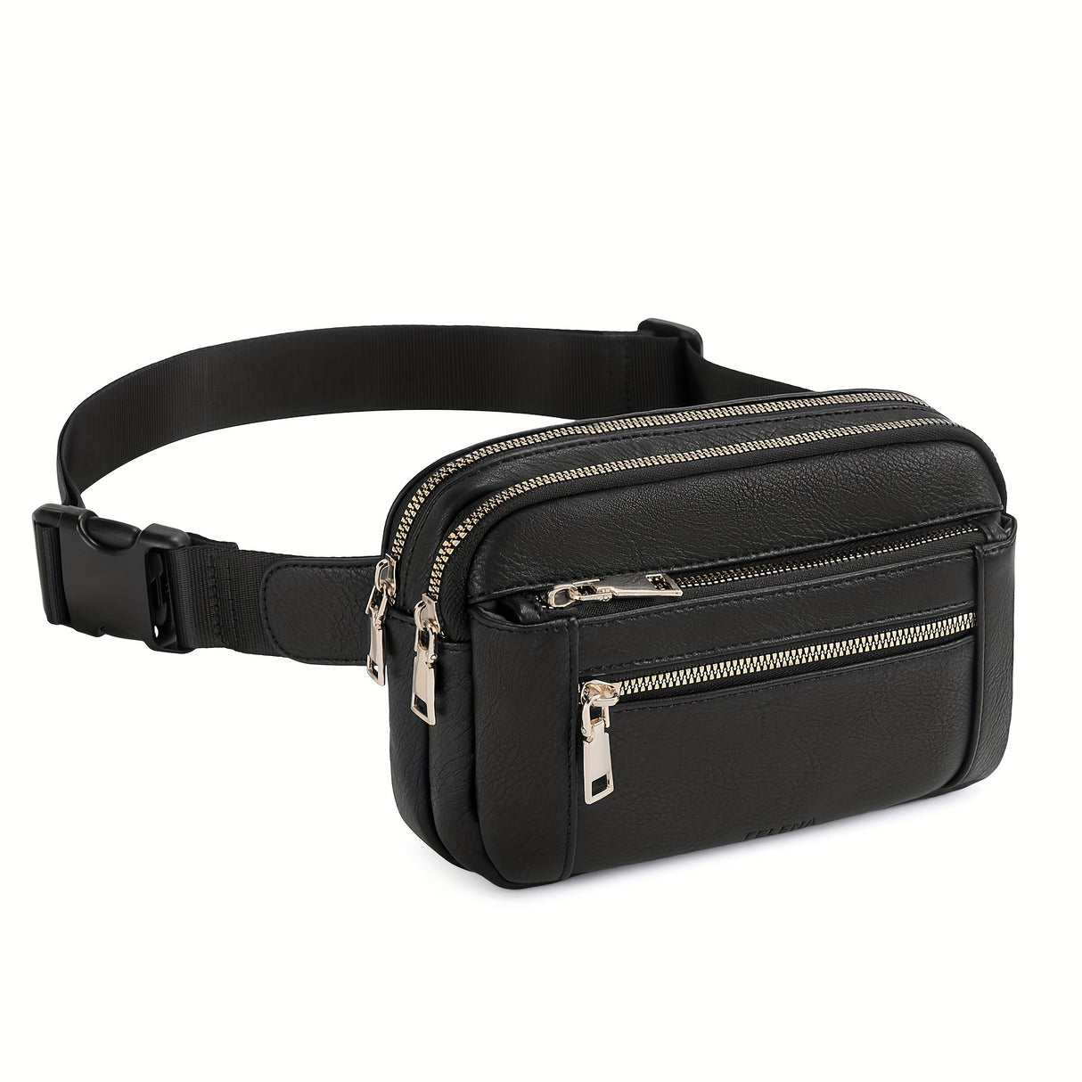 [Synthetic Leather Fanny Pack] 1pc Synthetic Leather Women's Casual Fanny Pack - Adjustable Strap Crossbody Belt Bag with Zipper Closure and Lining, Solid Color Waist Bag