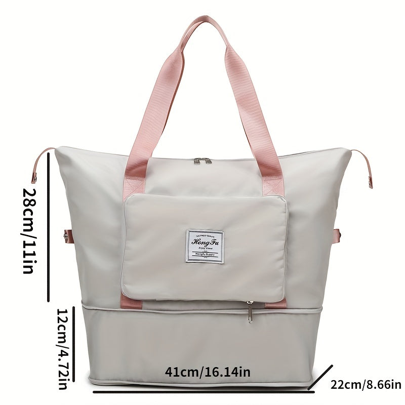 Travel Storage Zipper Handbag, Large Capacity Luggage Bag, Gym Bag, Portable Versatile Bag