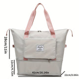 Travel Storage Zipper Handbag, Large Capacity Luggage Bag, Gym Bag, Portable Versatile Bag