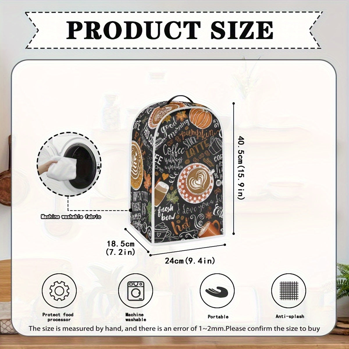 Coffee Style Blender Covers Kitchen Appliance Dust Cover Blender Protector Washable Anti Splash Coffee Maker Food Processor Protection Covers For Women - Coffee Lover