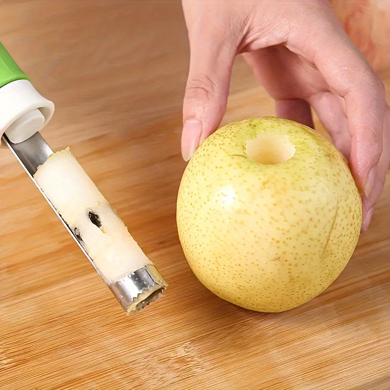 KITEOAGE Stainless Steel Fruit Corer & Peeler - Durable, Easy-to-Use Apple and Pear Core Remover for Kitchen Use