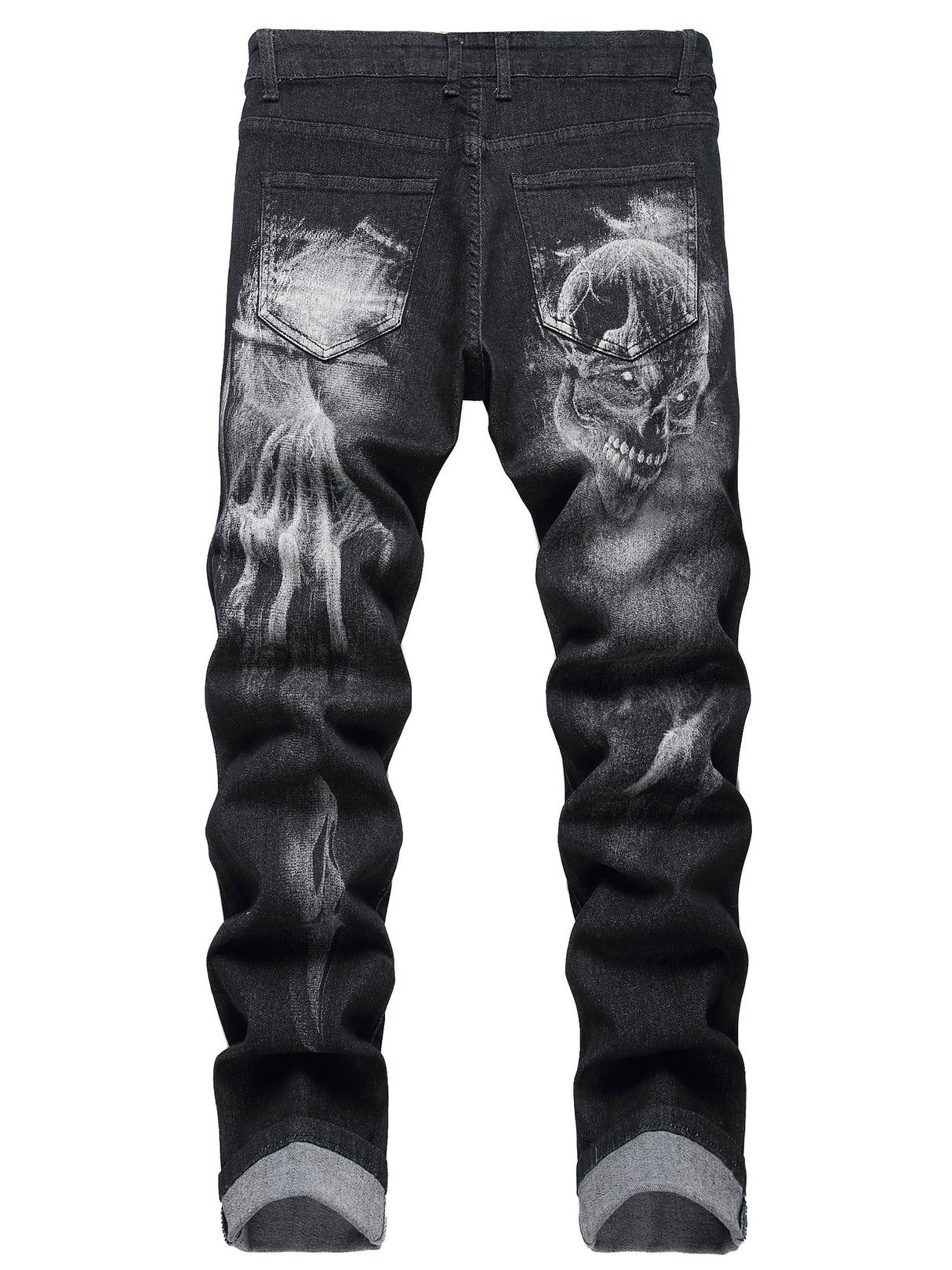 Mens Printed Jeans - Premium Jeans for Men Slim Fit - Skinny Stretch Denim Printed Pants for Men