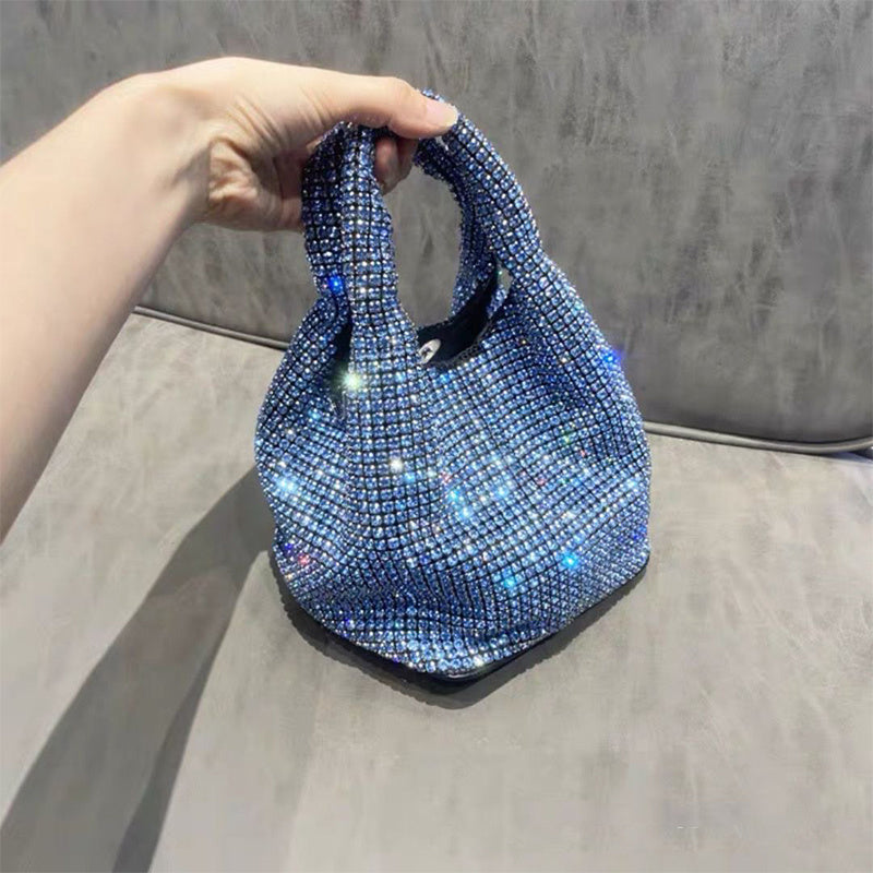 Radiant Crystal Knotted Clutch - Shimmering Evening Handbag for Weddings, Parties & Festivals - Glamorous Clutch Purse for Fashion-Forward Women