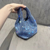 Radiant Crystal Knotted Clutch - Shimmering Evening Handbag for Weddings, Parties & Festivals - Glamorous Clutch Purse for Fashion-Forward Women