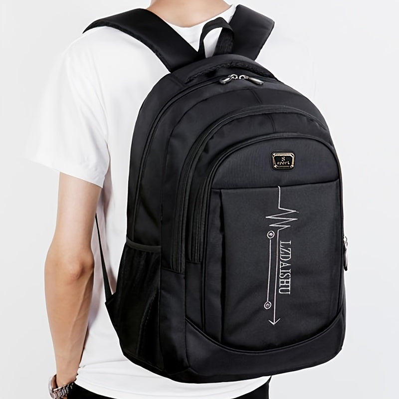 Spring New Backpack, Leisure Business Travel Backpack, Large Capacity Junior High School Bag, Computer Men's Bag (Zipper Direction Assorted Varieties)