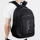 Spring New Backpack, Leisure Business Travel Backpack, Large Capacity Junior High School Bag, Computer Men's Bag (Zipper Direction Assorted Varieties)