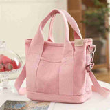 Elegant Canvas Tote Bag: Secure Zipper, Spacious & Lightweight - Perfect for Everyday Use & Comfort