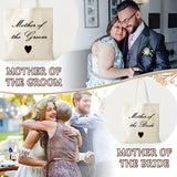 1pc, Canvas Bag For Mother Of The Bride And Groom, Mom Gifts For Mother In Law At Wedding, Engagement, Bridal Shower, Appreciation Gift From Groom Bride, Shopping Travel Work Reusable Portable Tote Bag, Party Supplies, Holida