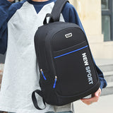 School Bag Male Junior High School Campus Simple Korean Version Of Fashionable Backpack Leisure Backpack Male Computer Bag [Zipper Direction Random]
