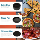 11pcs/set 8 Inch Air Fryer Accessories, Compatible Fits For Universal 3.7QT - 6.8QT Deep Air Fryer, BPA Free, Dishwasher Safe, Nonstick Coating, With Recipes Cookbook