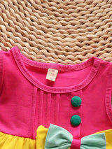 Baby girl fashion summer bow patchwork vest shorts two-piece set of western-style outfits, Perfect for Outdoor