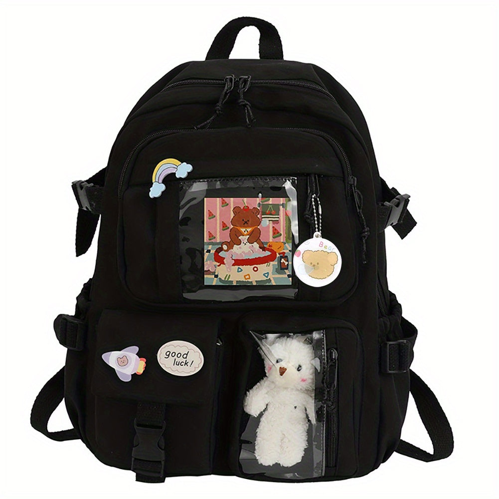 Women's Travel Backpack Women's Multi-Pocket Waterproof College School Bag Transparent Bag Large Capacity Laptop Backpack Reinforcement