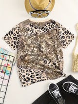 Girls Cute Round Neck "COUNTRY" Graphic Short Sleeve T-shirt Casual Tees Top Summer Kids Clothes