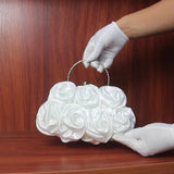 Elegant Floral Embellished Purse with Kiss Clasp