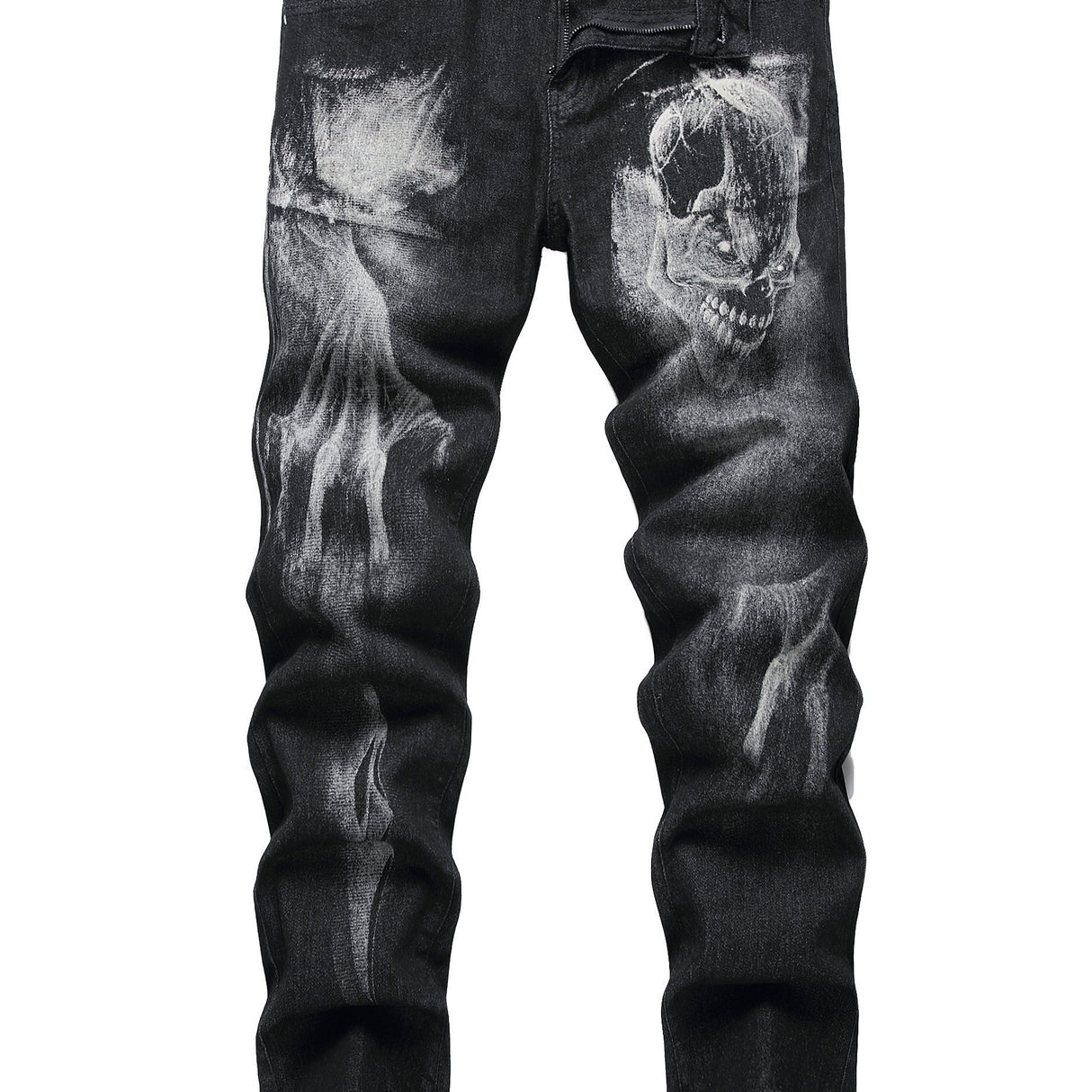 Mens Printed Jeans - Premium Jeans for Men Slim Fit - Skinny Stretch Denim Printed Pants for Men