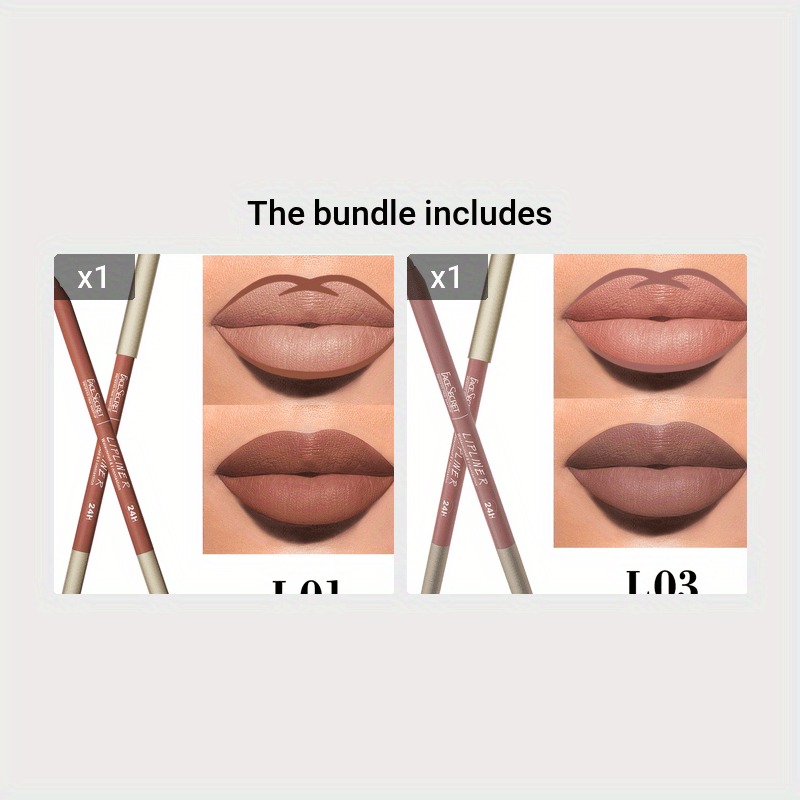 Long-Lasting Waterproof Lip Liner With High Pigment And Smooth Texture For Sweatproof Matte Lipstick And Correcting