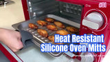 2 Pack Silicone Oven Mitts Pot Holders Sets for Kitchen Heat Resistant Small Kitchen Mittens Rubber Air Fryer Mitts Mini Pot Pinch Grip for Cooking & Baking