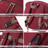laptop backpack 15.6 inch anti theft travel backpacks for men and women large college bookbag work business daypack middle high school bag for girls boys teens students red