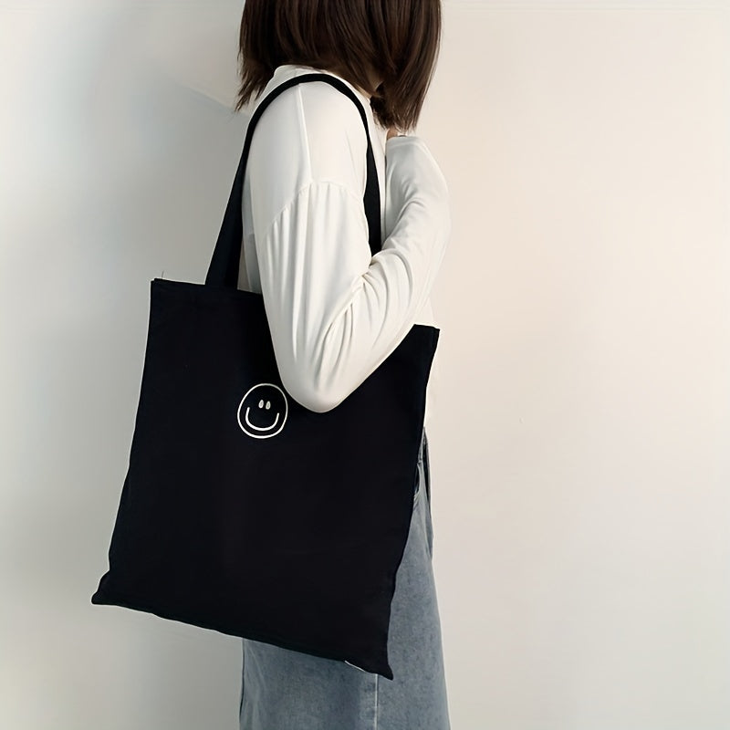 Large Capacity Canvas Tote Bag - Perfect For School, Office, Travel, And Beach