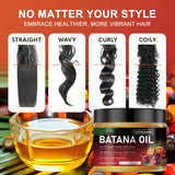 2pcs Honduras Batana Hair Oil, pure cold-pressed extract, unrefined, moisturizes the scalp and hair, strengthens hair, prevents breakage and split ends, enhances shine, suitable for dry, damaged hair, suitable for all hair ty