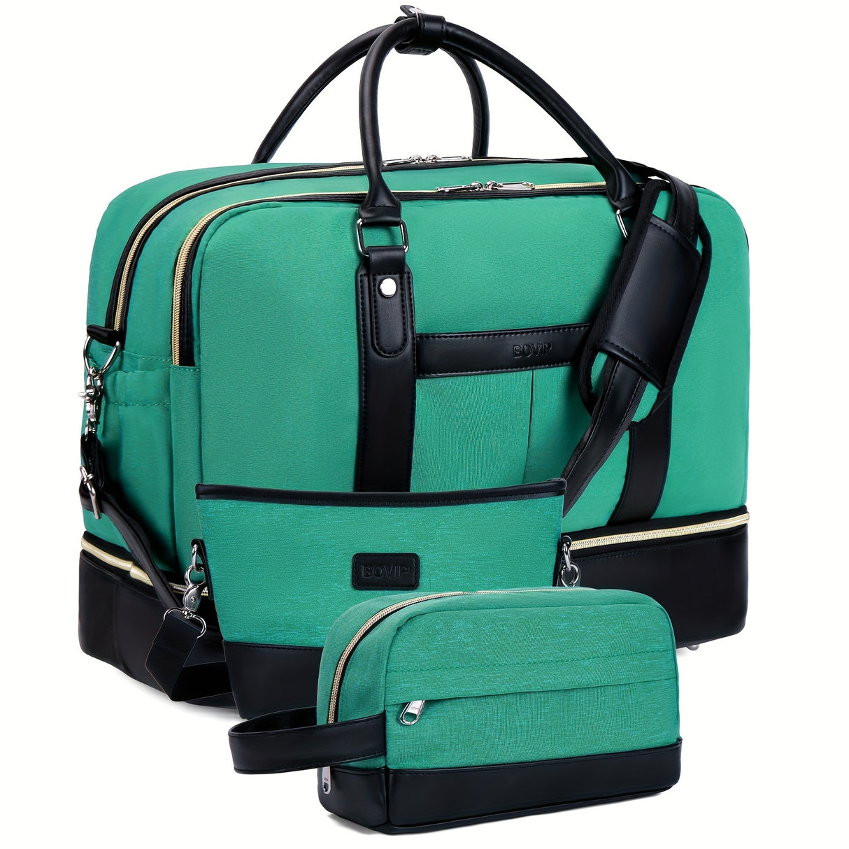 Simple Large-capcity Travel Bag Sets, Lightweight Luggage Zipper Handbag, Portable Overnight Bag With Detachable Strap Unisex Bag For Daily Use