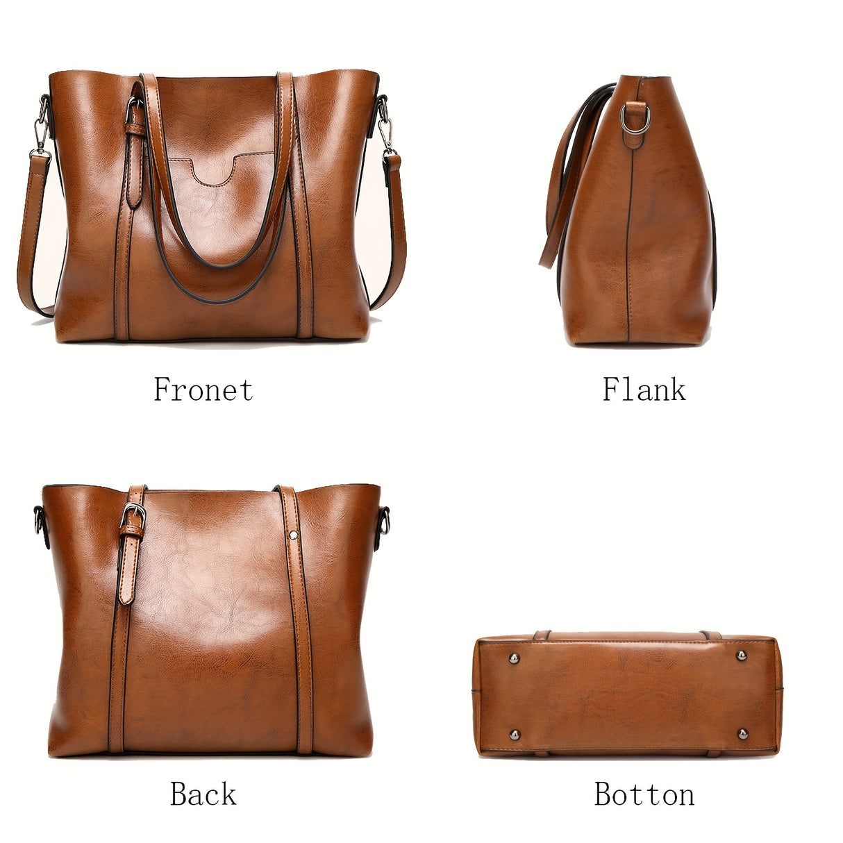 Luxurious Retro Tote Handbag - Women's Large Capacity Multi-Pocket Casual Shoulder Bag with Adjustable Strap, Perfect Mother's Day Gift - Soft, Stylish, and Spacious Purse for Ladies on Sale