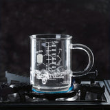 1pc, Large Heat-Resistant Borosilicate Glass Coffee Mug with Measurement Marks - Perfect for Summer Drinks, Teacher Appreciation Gifts, and Everyday Use - 15.22oz Capacity, Durable, and Dishwasher Safe